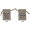 Design Your Own Small Burlap Gift Bag - Front and Back
