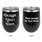 Design Your Own Stainless Wine Tumblers - Black - Double Sided - Approval