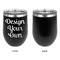 Design Your Own Stainless Wine Tumblers - Black - Single Sided - Approval