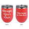 Design Your Own Stainless Wine Tumblers - Coral - Double Sided - Approval