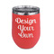 Design Your Own Stainless Wine Tumblers - Coral - Double Sided - Front