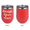 Design Your Own Stainless Wine Tumblers - Coral - Single Sided - Approval