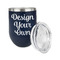 Design Your Own Stainless Wine Tumblers - Navy - Double Sided - Alt View