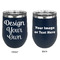 Design Your Own Stainless Wine Tumblers - Navy - Double Sided - Approval
