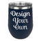 Design Your Own Stainless Wine Tumblers - Navy - Double Sided - Front