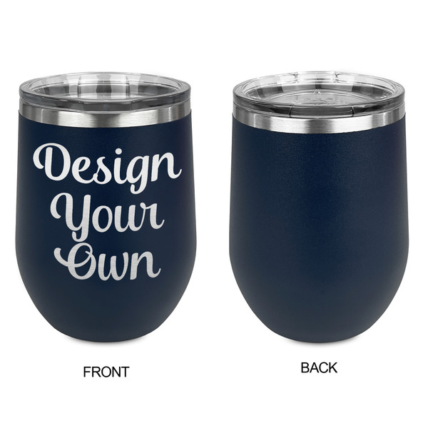 Design Your Own Stainless Wine Tumblers - Navy - Single Sided - Approval
