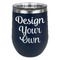 Design Your Own Stainless Wine Tumblers - Navy - Single Sided - Front