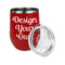 Design Your Own Stainless Wine Tumblers - Red - Single Sided - Alt View
