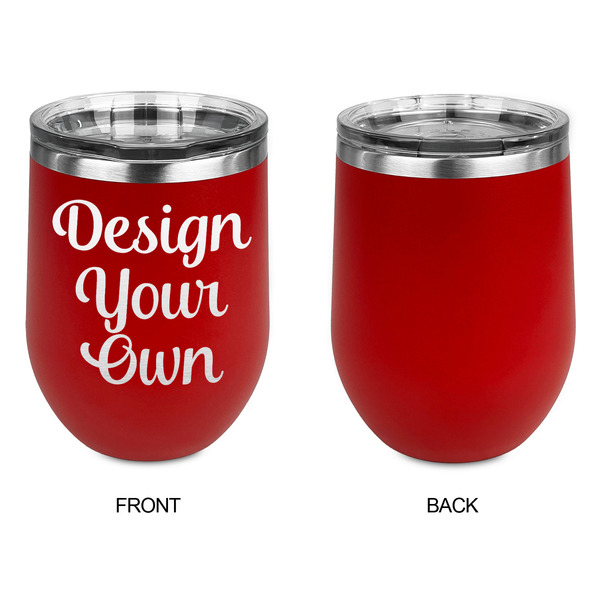 Design Your Own Stainless Wine Tumblers - Red - Single Sided - Approval