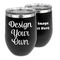 Design Your Own Steel Wine Tumbler - Double Sided - Black