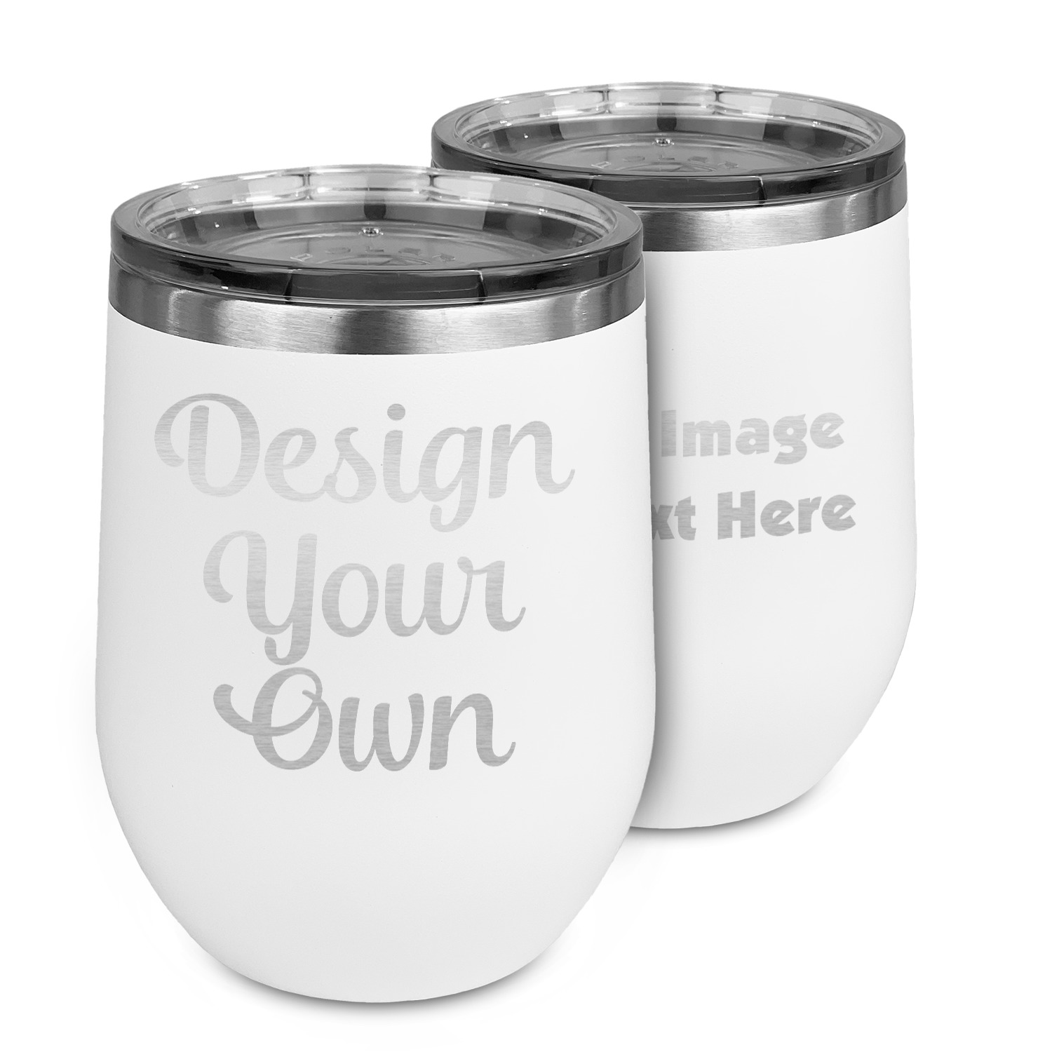 Design Your Own Stemless Stainless Steel Wine Tumbler Engraved Front