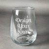 Stemless Wine Glass - Laser Engraved- Single