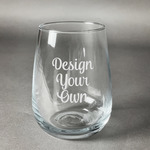 Design Your Own Stemless Wine Glass - Laser Engraved