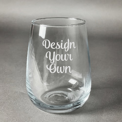 Design Your Own Stemless Wine Glass - Laser Engraved