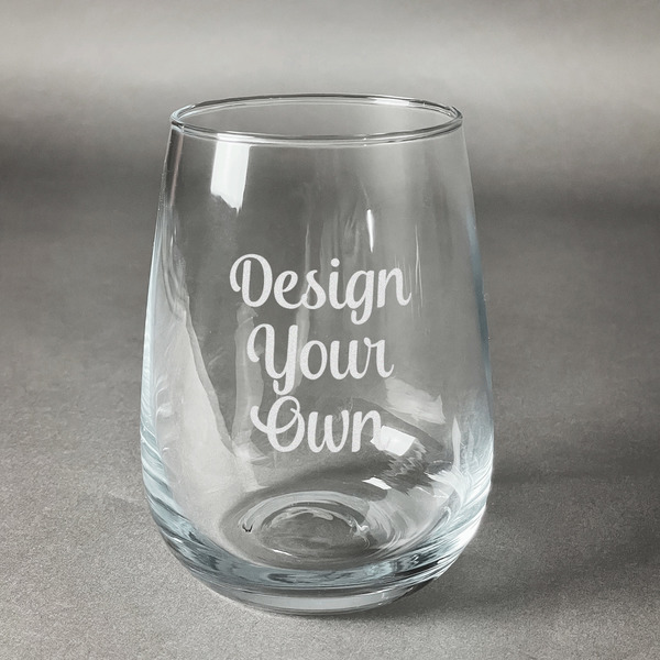 Design Your Own Stemless Wine Glass - Laser Engraved- Single
