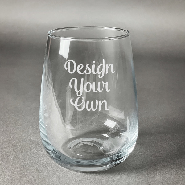 Design Your Own Stemless Wine Glass - Laser Engraved- Single