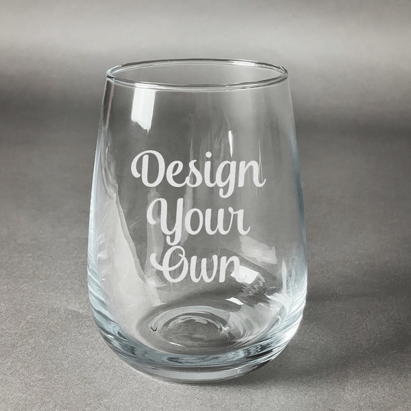 Design Your Own Stemless Wine Glass - Laser Engraved- Single