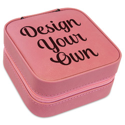 Design Your Own Travel Jewelry Boxes - Pink Leather