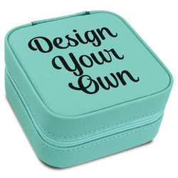 Design Your Own Travel Jewelry Box - Teal Leather