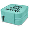 Design Your Own Travel Jewelry Boxes - Leather - Teal - View from Rear