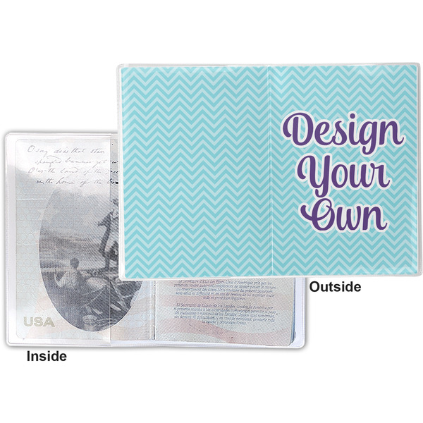 Design Your Own Vinyl Passport Holder - Flat Front and Back