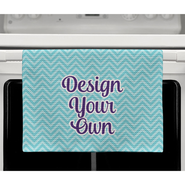Design Your Own Waffle Weave Towel - Full Color Print - Lifestyle2 Image