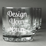 Design Your Own Whiskey Glasses - Engraved - Set of 4