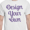 Design Your Own White Crew T-Shirt on Model - CloseUp