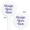 Design Your Own White Plastic 5.5" Stir Stick - Double Sided - Round - Front & Back