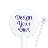 5.5" Round Plastic Stir Sticks - White - Single-Sided
