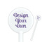 Design Your Own White Plastic 5.5" Stir Stick - Round - Closeup