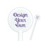 Design Your Own 5.5" Round Plastic Stir Sticks - White - Double-Sided