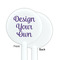 Design Your Own White Plastic 5.5" Stir Stick - Single Sided - Round - Front & Back
