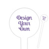 6" Round Plastic Food Picks - White - Single-Sided