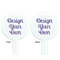 Design Your Own White Plastic 7" Stir Stick - Double Sided - Round - Front & Back