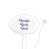 7" Oval Plastic Stir Sticks - White - Double-Sided