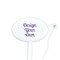 Design Your Own White Plastic 7" Stir Stick - Oval - Closeup