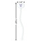 Design Your Own White Plastic 7" Stir Stick - Oval - Dimensions