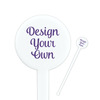 7" Round Plastic Stir Sticks - White - Single-Sided