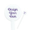 Design Your Own White Plastic 7" Stir Stick - Round - Closeup