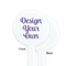 Design Your Own White Plastic 7" Stir Stick - Single Sided - Round - Front & Back
