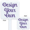 Design Your Own White Plastic Stir Stick - Double Sided - Approval