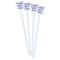 Design Your Own White Plastic Stir Stick - Double Sided - Square - Front