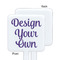 Design Your Own White Plastic Stir Stick - Single Sided - Square - Approval