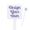 Square Plastic Stir Sticks - Single-Sided