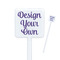Design Your Own White Plastic Stir Stick - Square - Closeup