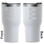 Design Your Own RTIC Tumbler - White - Laser Engraved - Double-Sided