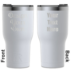 Design Your Own RTIC Tumbler - White - Engraved Front & Back