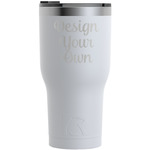 Design Your Own RTIC Tumbler - White - Laser Engraved - Single-Sided