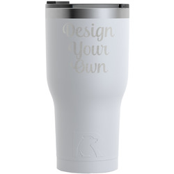 Design Your Own RTIC Tumbler - White - Engraved Front